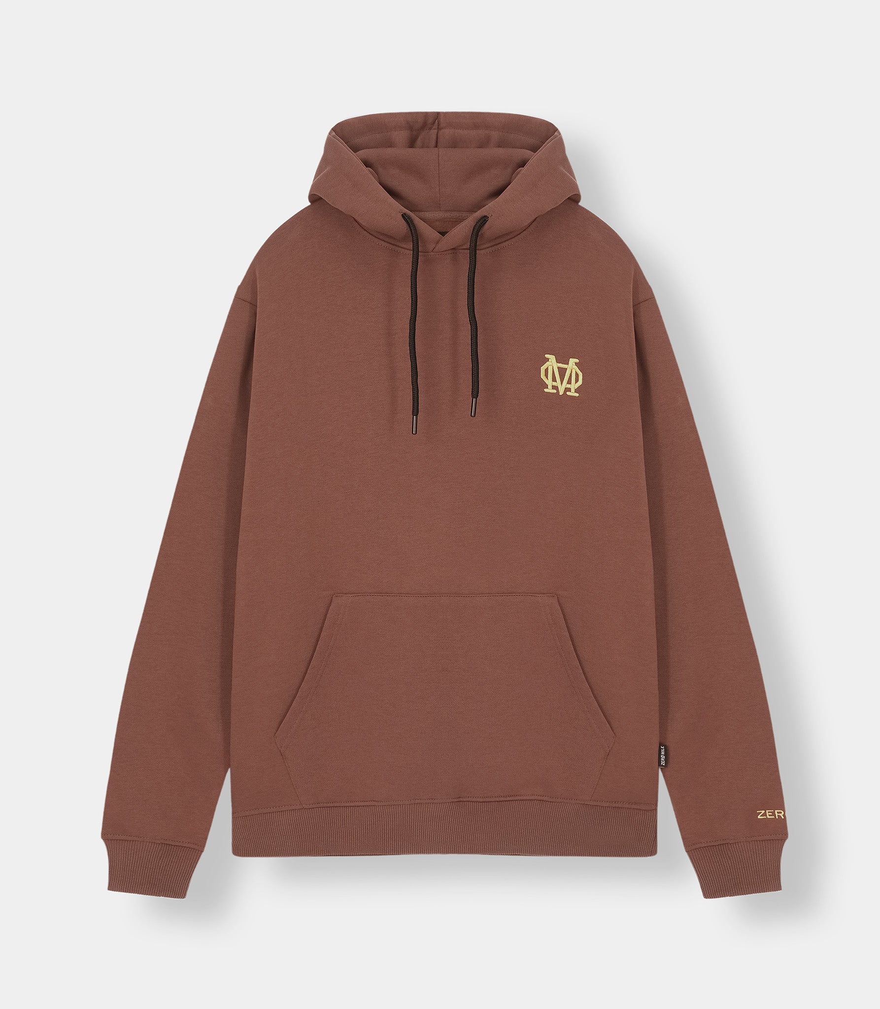 AMOMENTO VELVET SHIRRING HOODIE ダークブラウン AMOMENTO VELVET SHIRRING HOODIE ダークブラウン